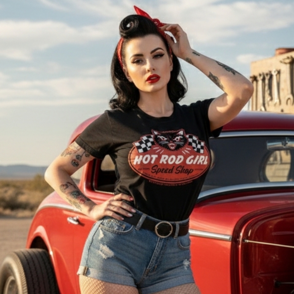 Hot Rod Girl Speed Shop T-Shirt